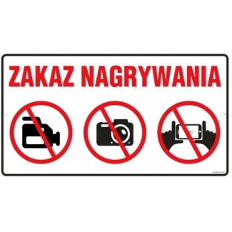 Tablica Zakaz nagrywania