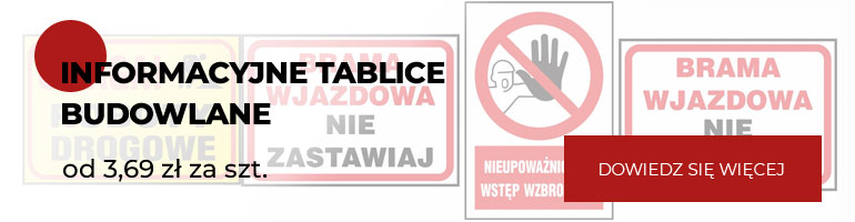 Informacyjne tablice budowlane